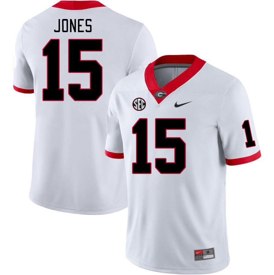 Men #15 Demello Jones Georgia Bulldogs College Football Jerseys Stitched-White